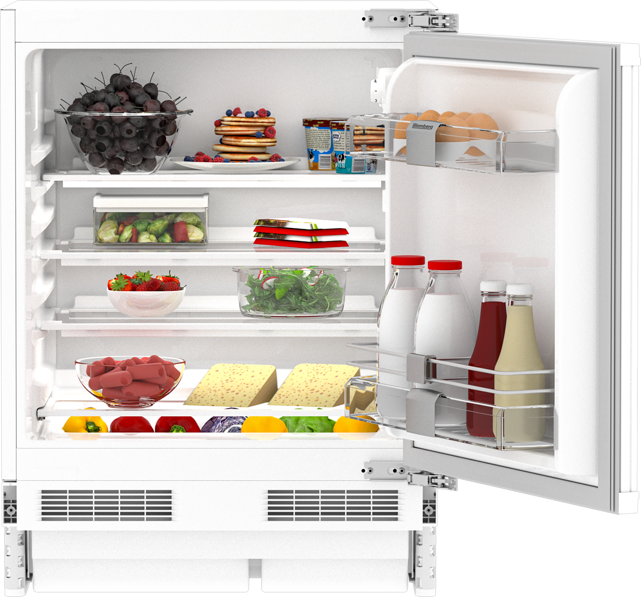59.5cm Integrated Under Counter Larder Fridge - White
