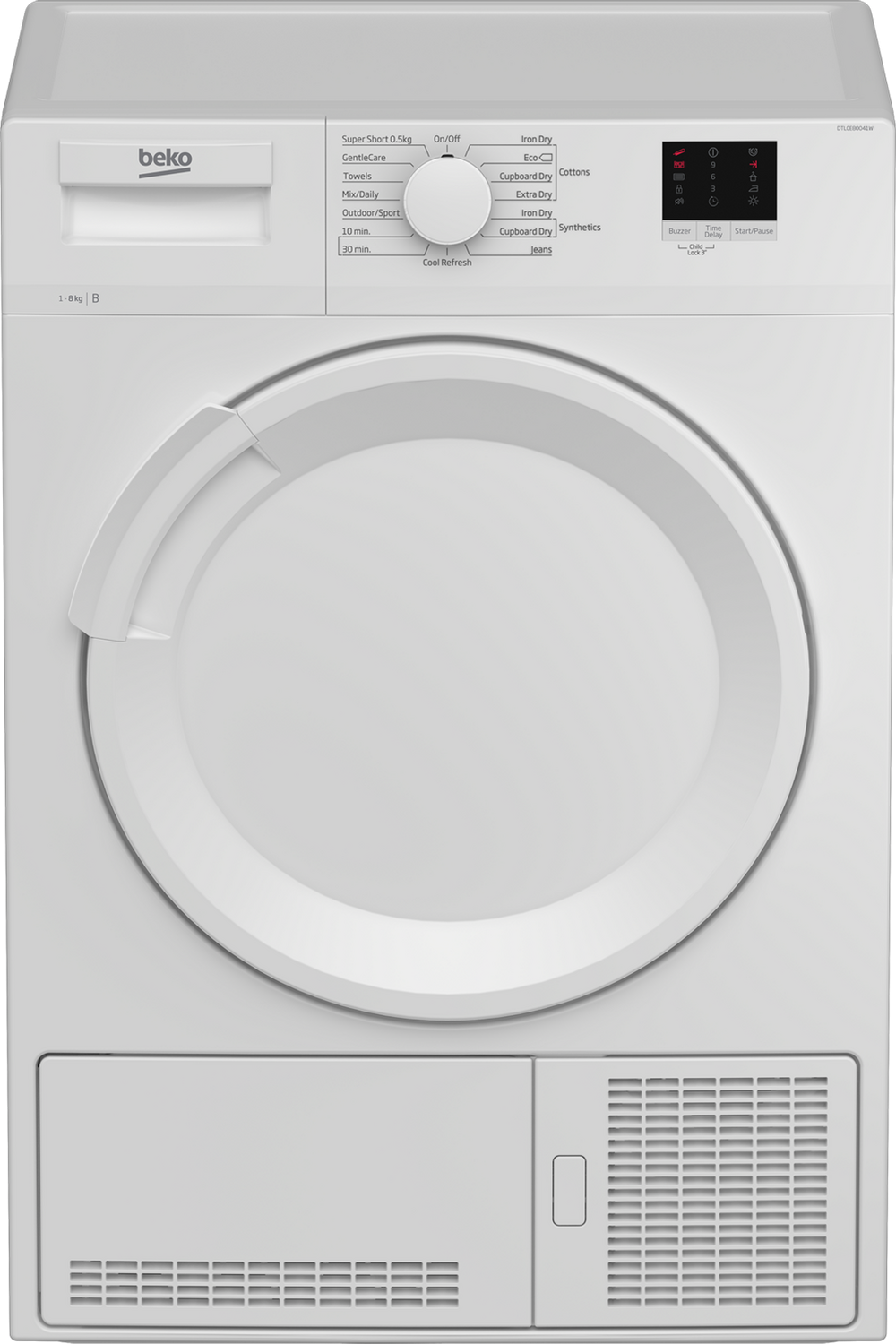 8kg Condenser Tumble Dryer - White