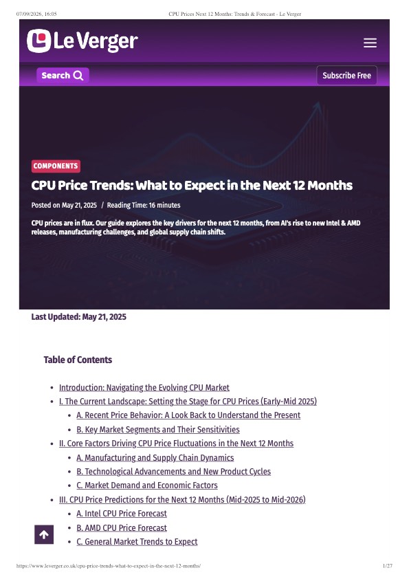 screenshot of the opening page of our cpu trends article from a year ago.