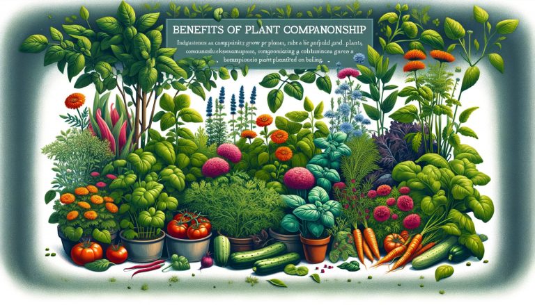 Benefits of Plant Companions, illustration of plants combined in complementary duos