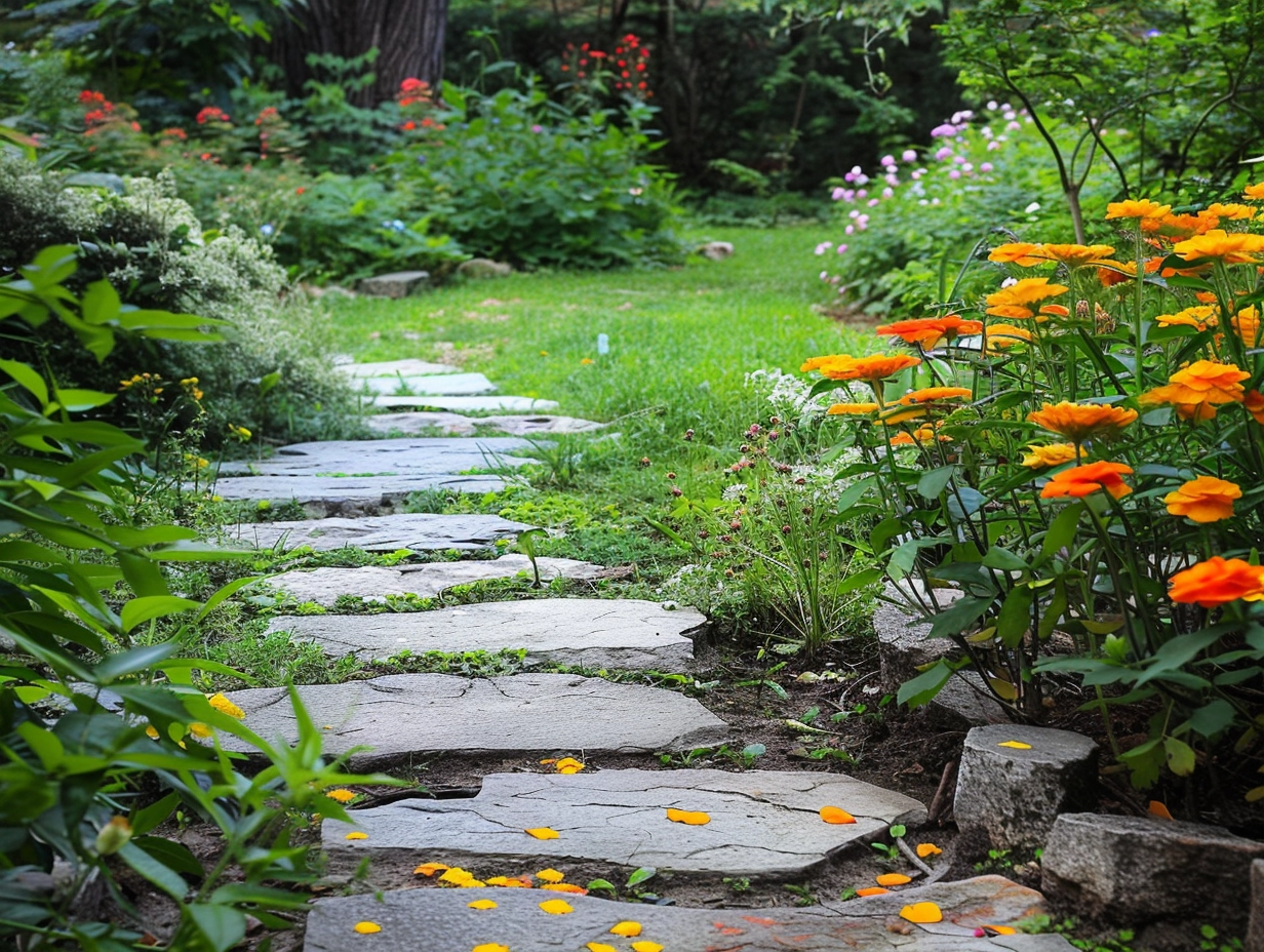 Garden and Stepping Stones