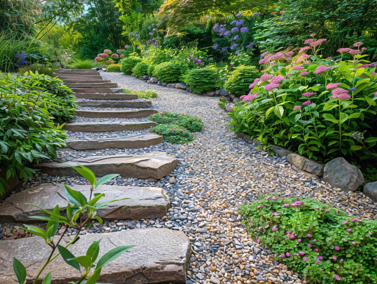 Natural Stone Landscaping 7 | Gravel and Stepping Stones