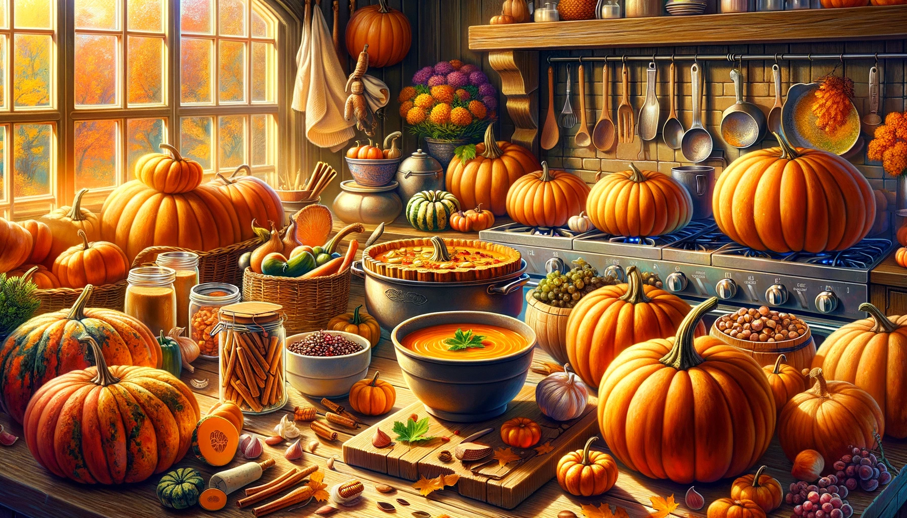 Pumpkin Harvest Soups and Pies