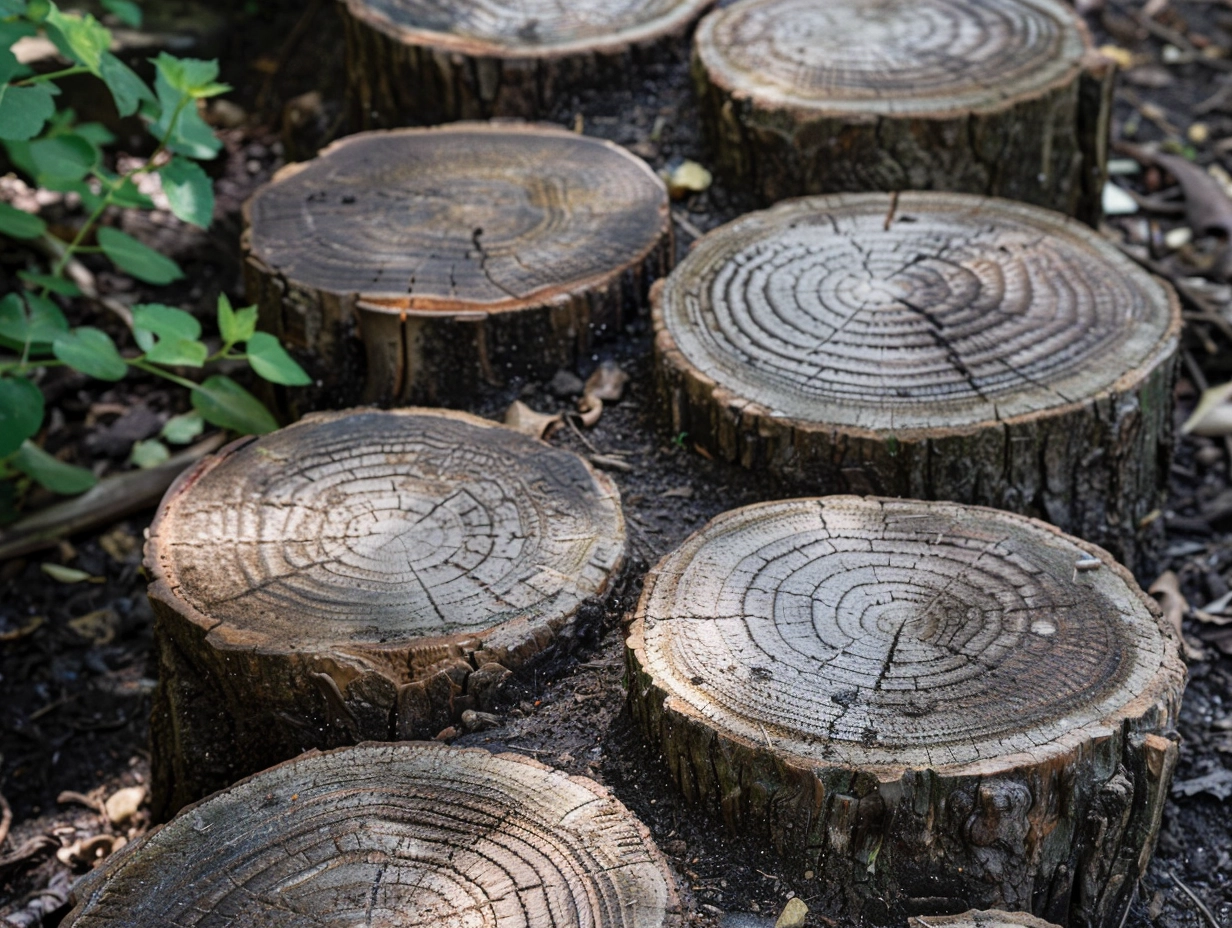 Wooden Stepping Stones